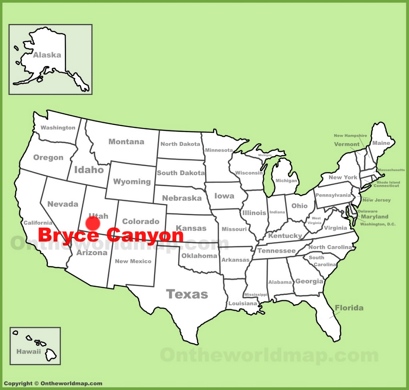 Bryce Canyon Maps Usa Maps Of Bryce Canyon National Park