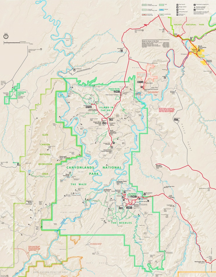 Canyonlands National Park camping map