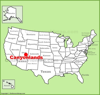 Canyonlands National Park Location Map