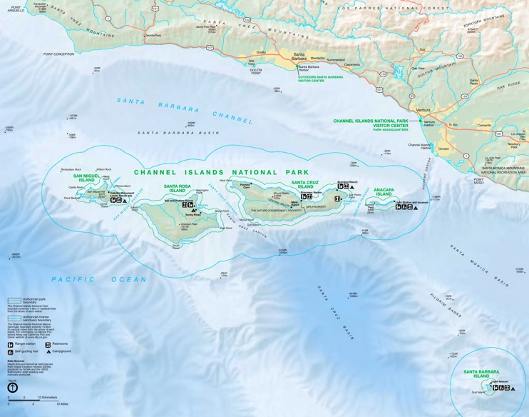 Map of Channel Islands National Park