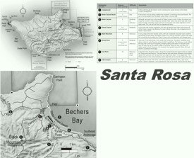 Santa Rosa Island hiking map