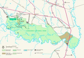 Congaree National Park tourist map