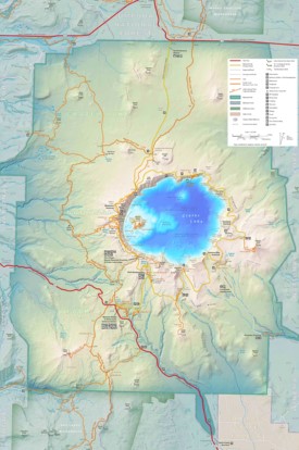 Crater Lake camping map
