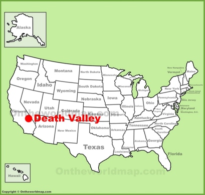 Death Valley Location Map