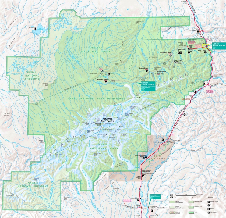 Map of Denali National Park