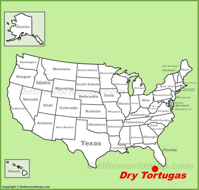 Dry Tortugas Location Map