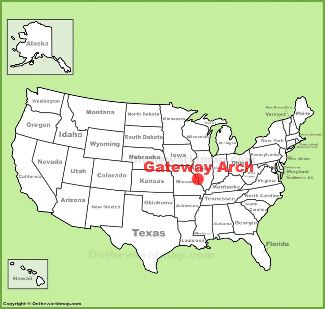 Gateway Arch Maps | USA | Maps of Gateway Arch National Park