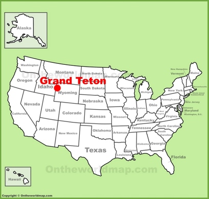 Grand Teton Location Map