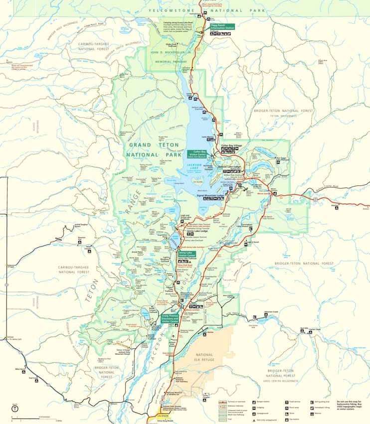 Map of Grand Teton National Park