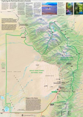 Detailed tourist map of Great Sand Dunes
