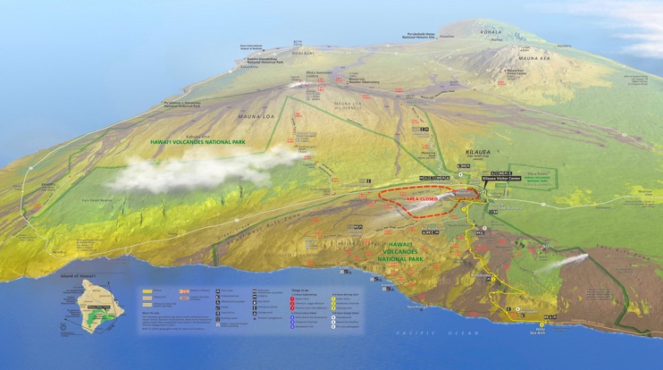 Map of Hawaiʻi Volcanoes National Park