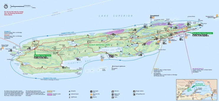 Map of Isle Royale National Park