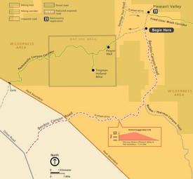 Joshua Tree Berdoo Canyon Road map