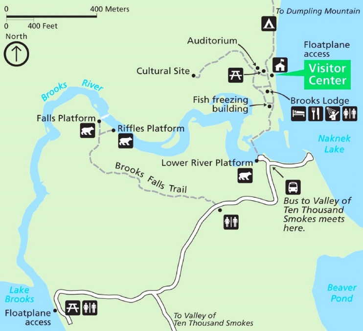 Katmai Brooks Camp map