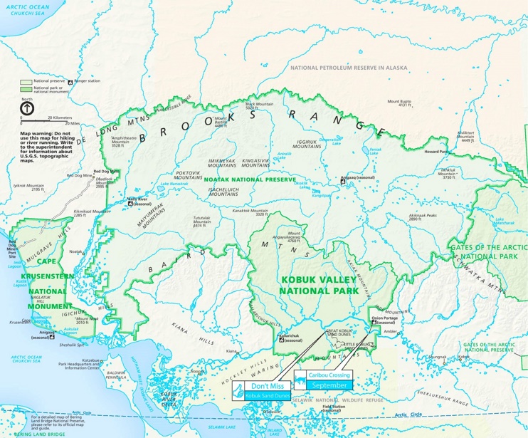Map of Kobuk Valley National Park