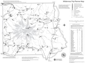 Mount Rainier wilderness map