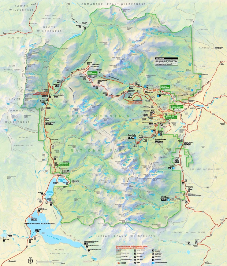 Map of Rocky Mountain National Park