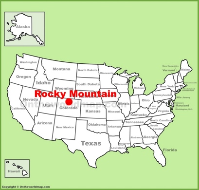 Rocky Mountain National Park Location Map