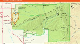 Saguaro National Park East Rincon Mountains tourist map