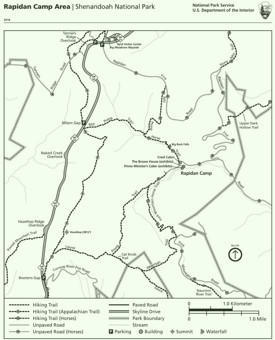 Shenandoah Rapidan Camp Area trail map