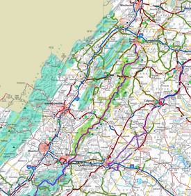 Shenandoah National Park area road map