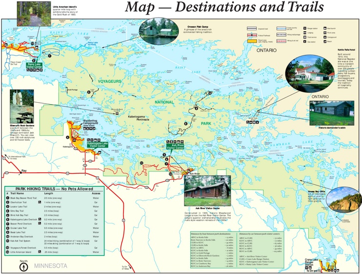 Voyageurs National Park hiking map