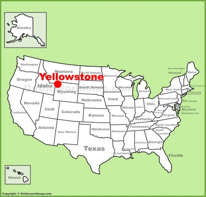 Yellowstone Location Map