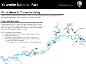 Yosemite Valley picnic areas map