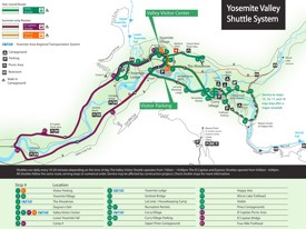 Yosemite Valley shuttle bus map