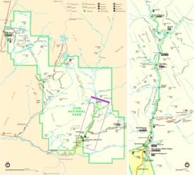 Zion National Park trail map