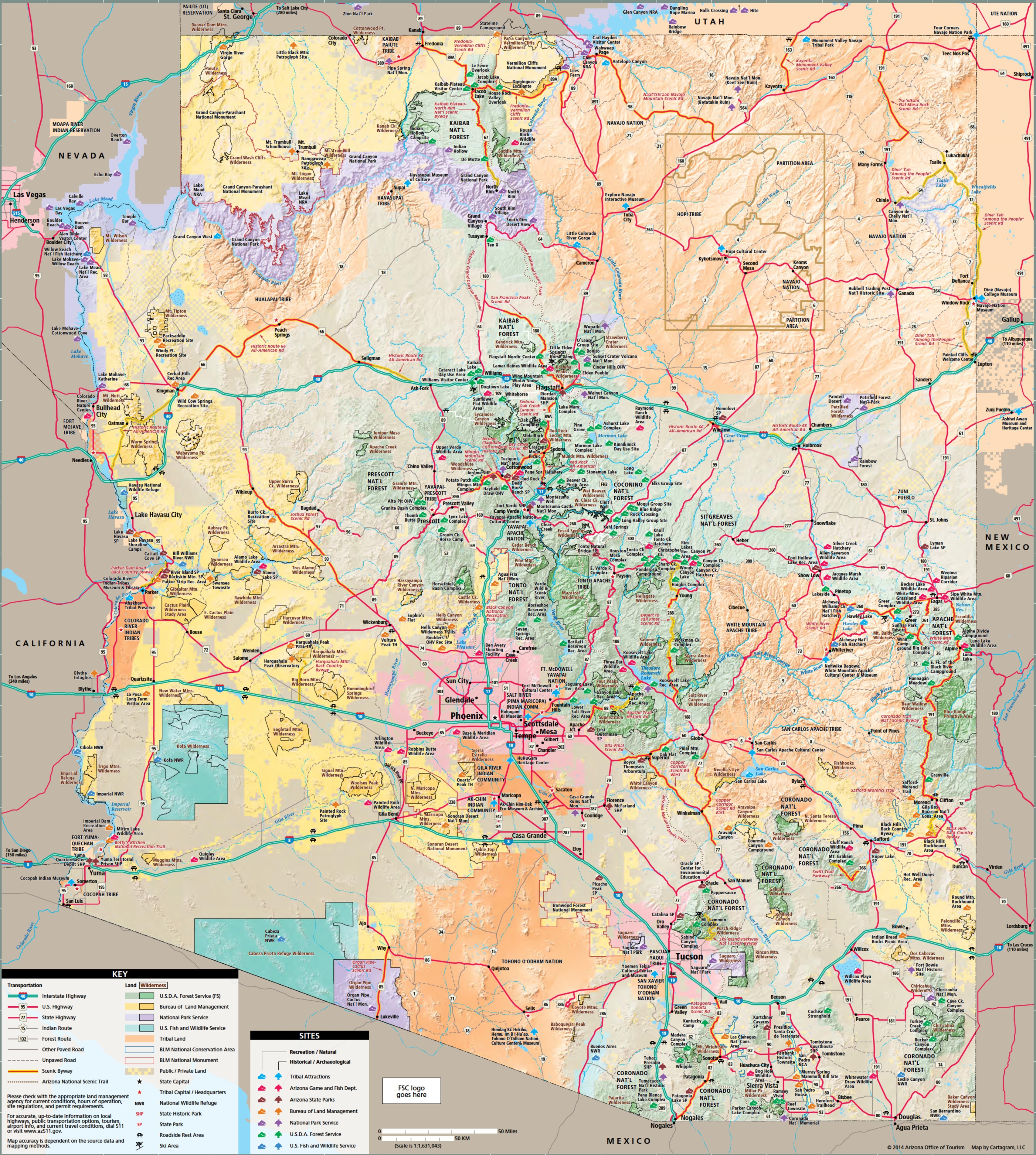 map-of-arizona-maps-pinterest