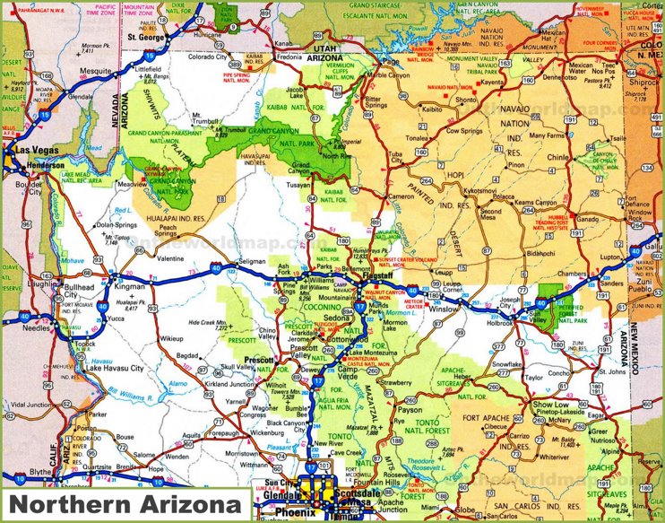 Map of Northern Arizona