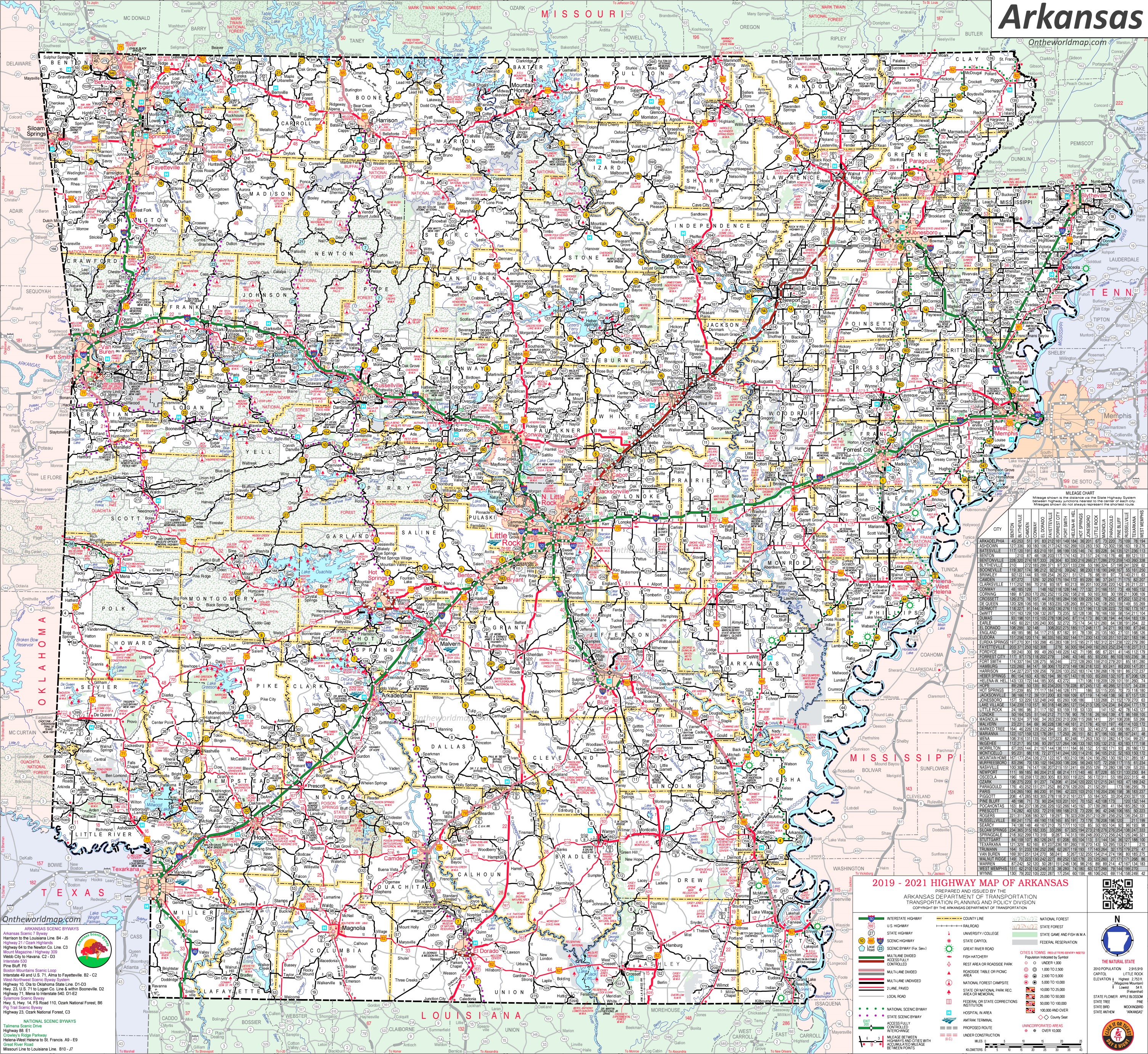 state map of arkansas with cities Large Detailed Map Of Arkansas With Cities And Towns state map of arkansas with cities