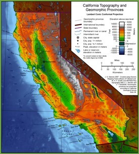 California physical map