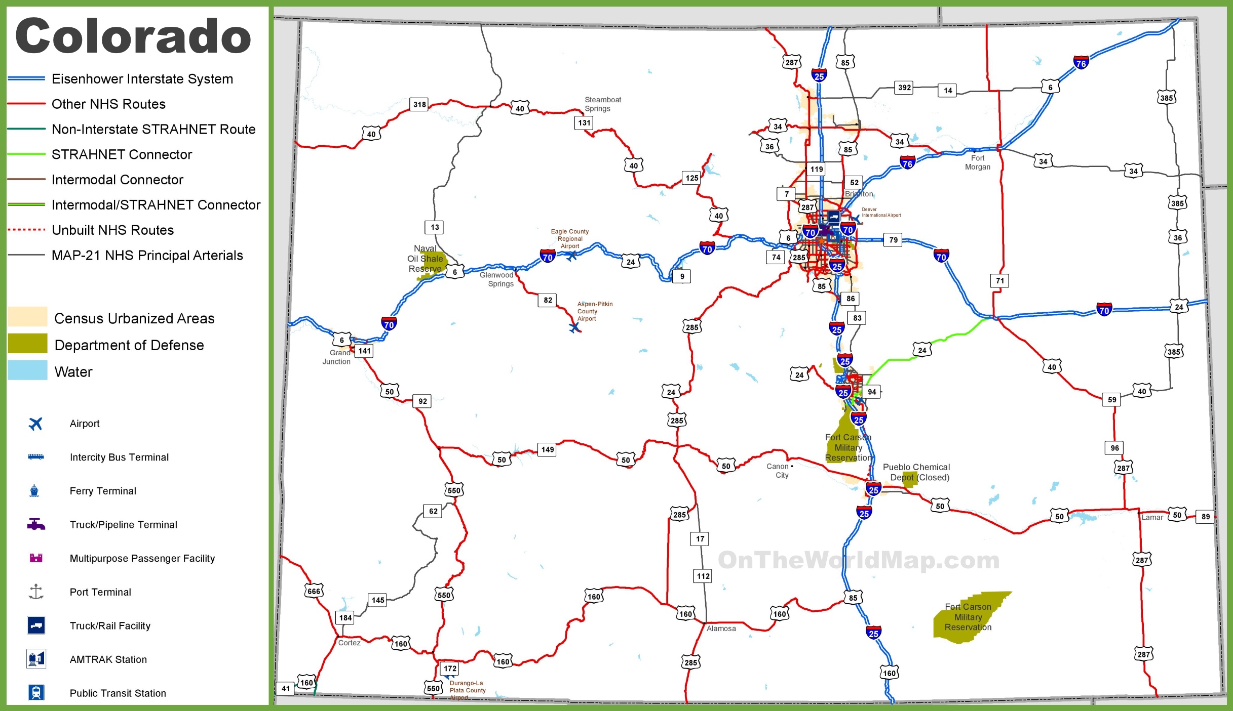 colorado road map