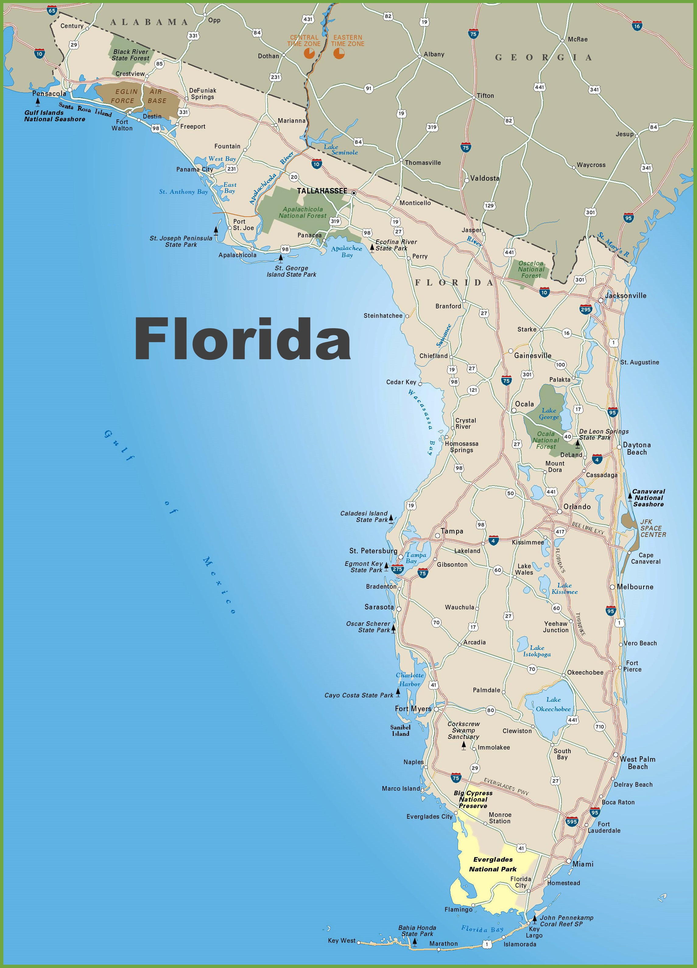 road atlas map of florida Florida Road Map road atlas map of florida