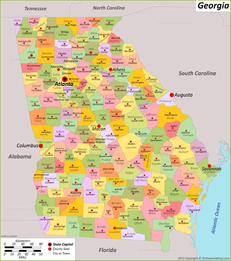 state of georgia map with cities Georgia State Map Usa Maps Of Georgia Ga state of georgia map with cities