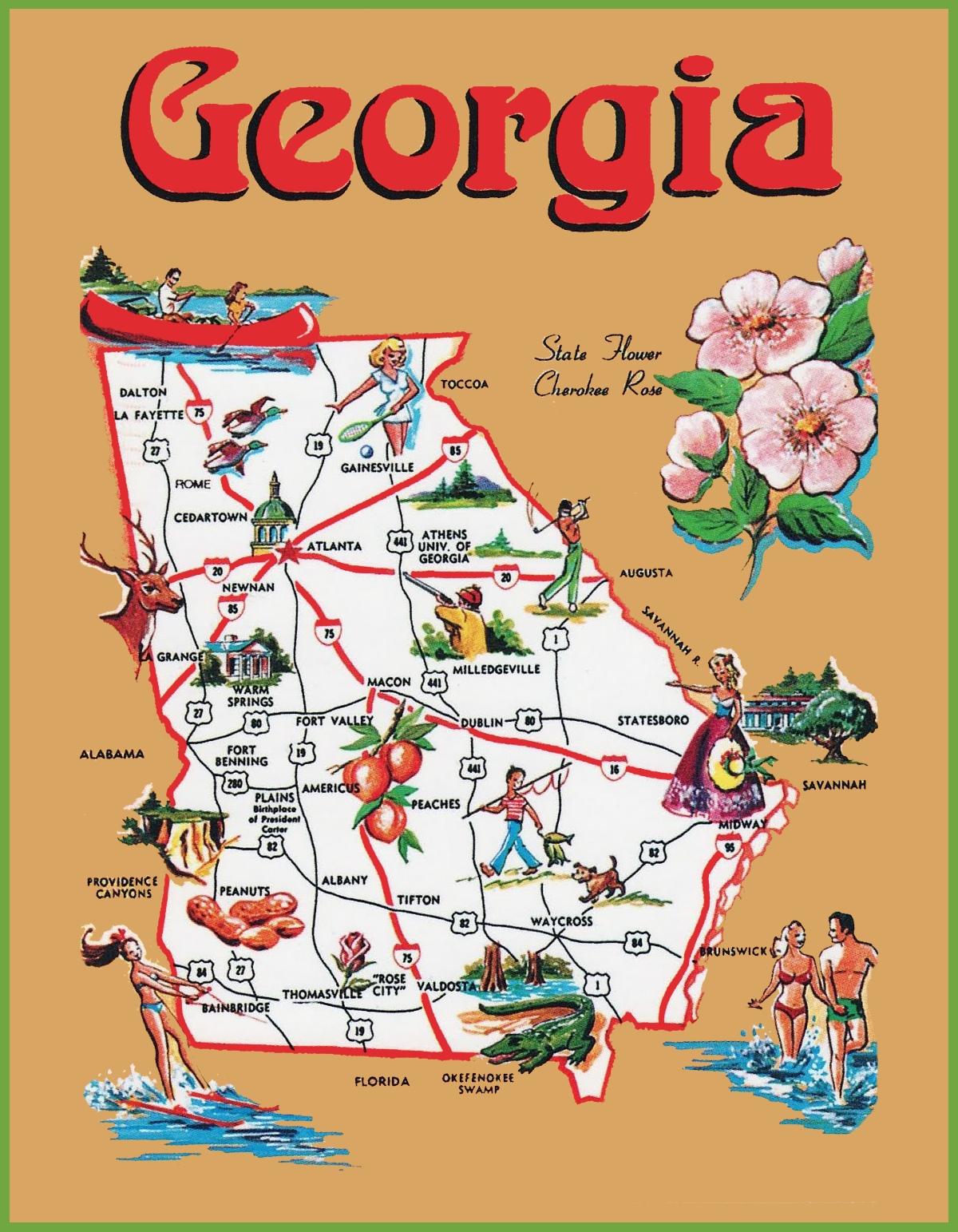 Map of the State of Georgia, USA - Nations Online Project