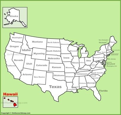 Hawaii Location Map