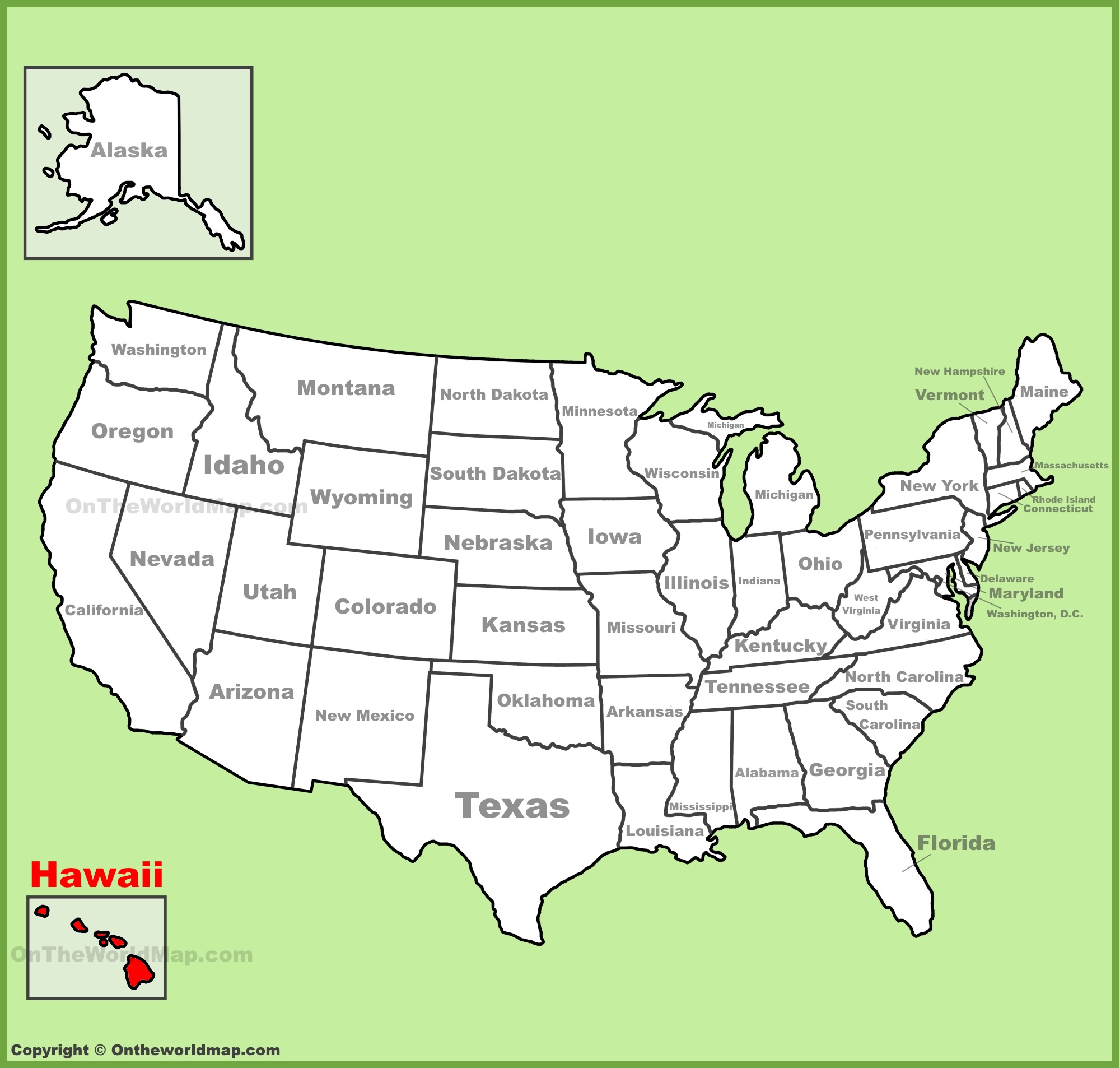 Hawai Location On The U S Map