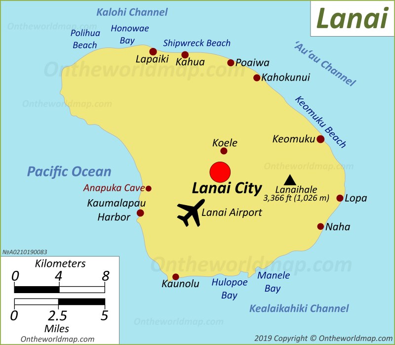 Map of Lanai