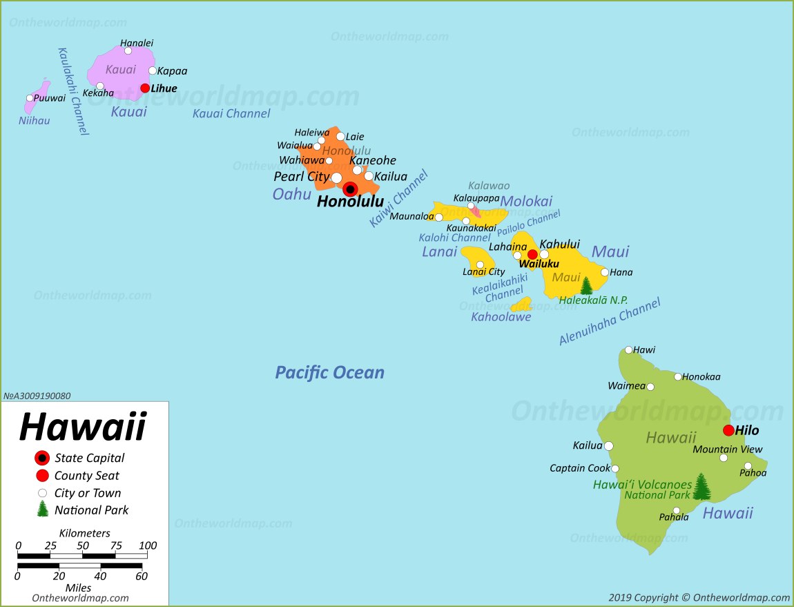 hawaii on map of usa Hawaii Map Usa Maps Of Hawaii Hawaiian Islands hawaii on map of usa