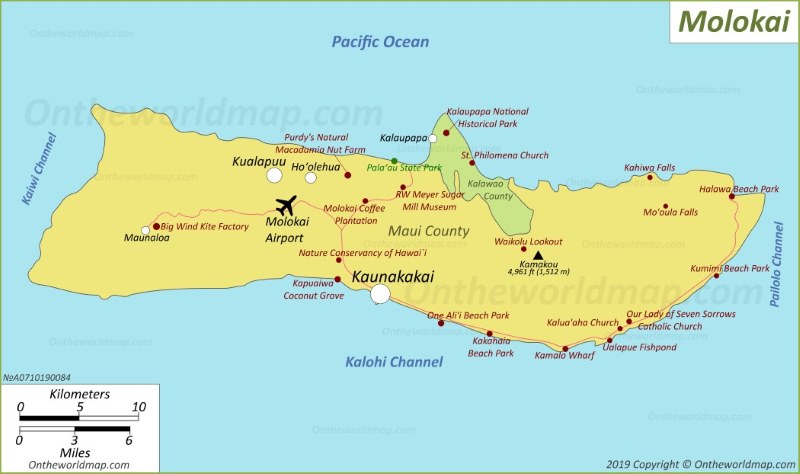 Map of Molokai
