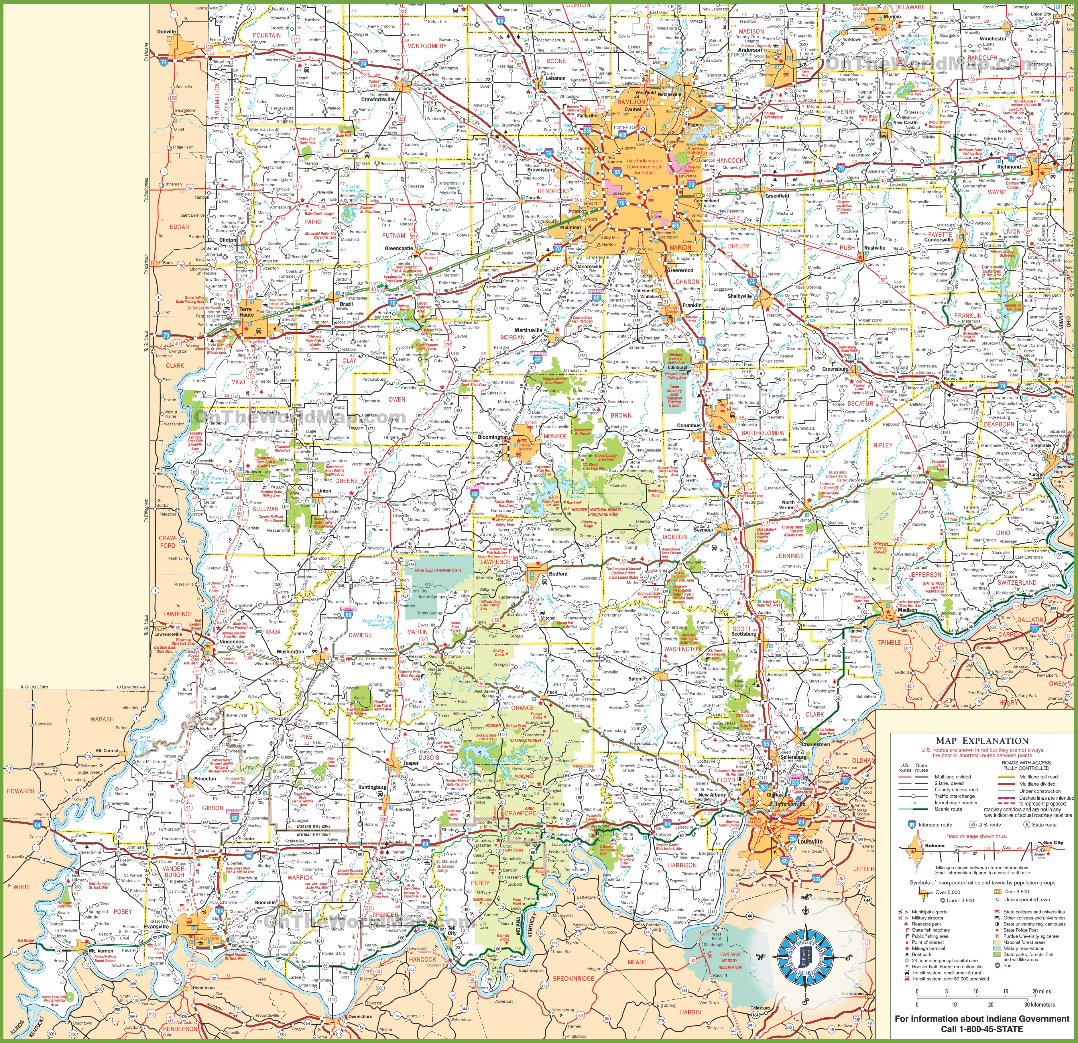 30 Map Of Southern Indiana Maps Online For You