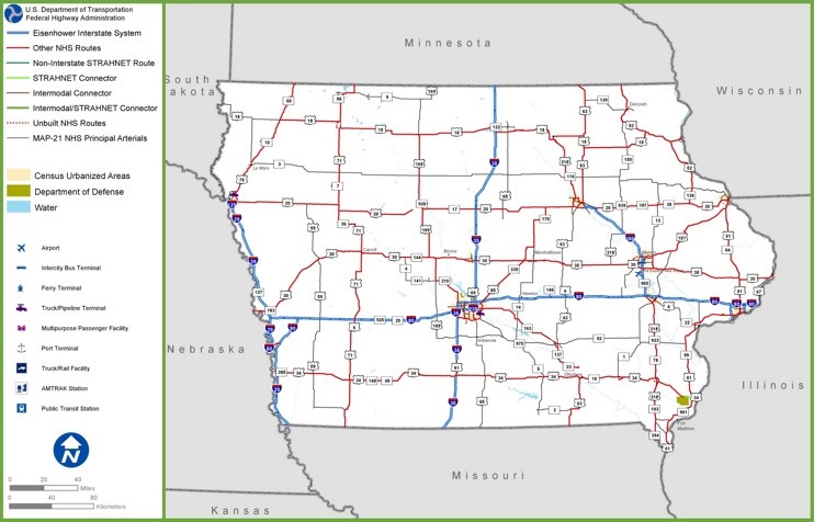 Iowa road map