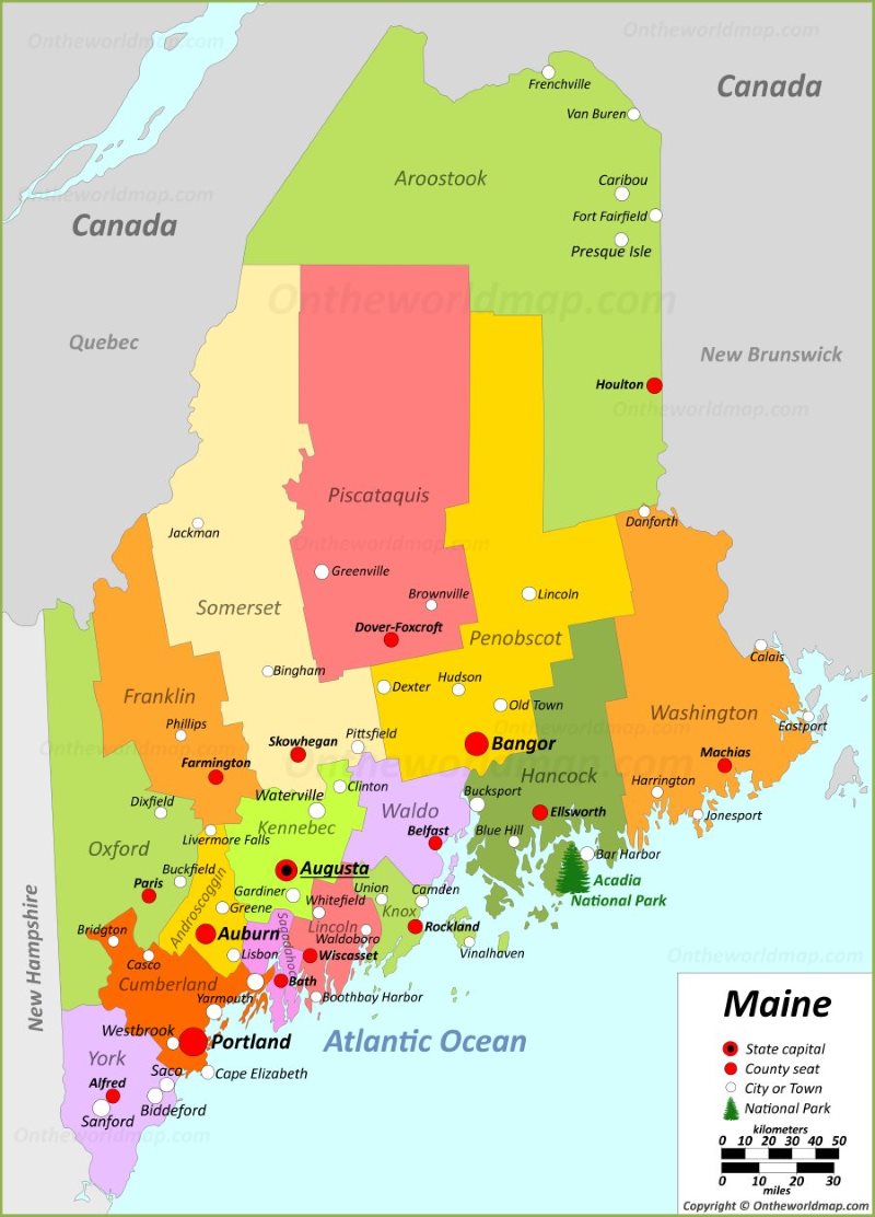 Map of Maine