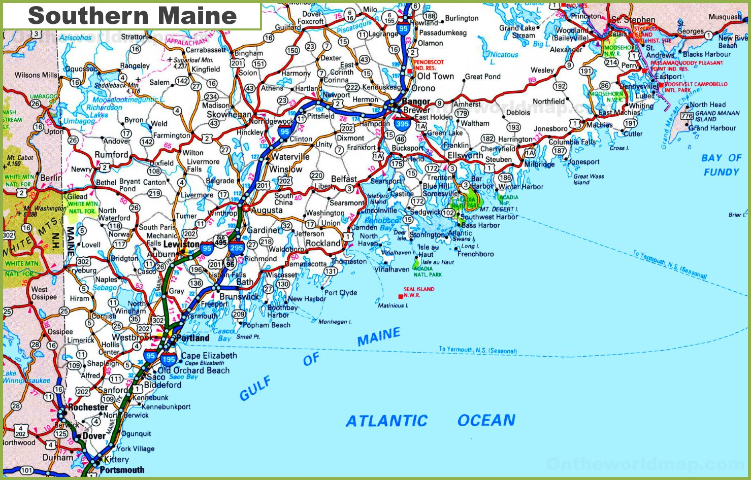 26 Maine Map With Towns - Maps Online For You