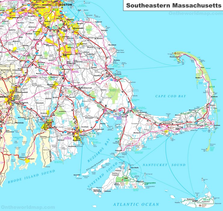 Map of Southeastern Massachusetts