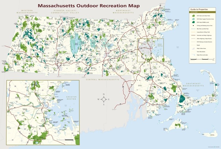 Massachusetts state parks map