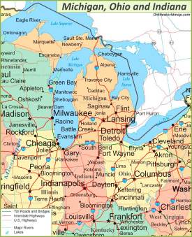 Map Of Michigan Ohio Indiana Min 